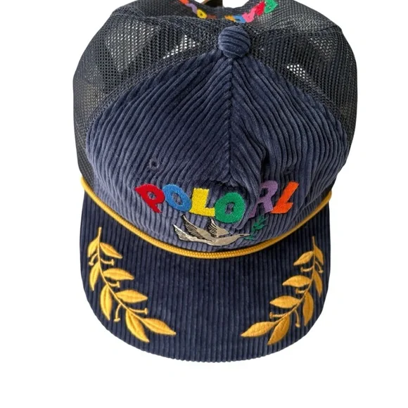 🆕 Polo Ralph Lauren Men’s Dove Peace Love Corduroy Trucker Baseball Cap OS - Picture 4 of 7